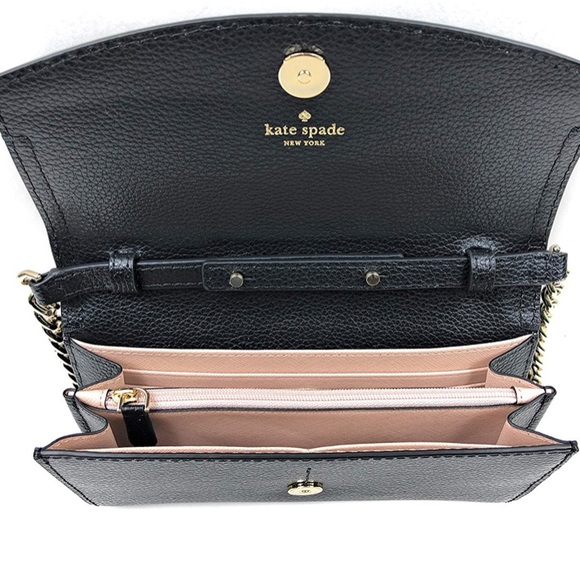 Kate spade black Eva wallet on chain NWT - Picture 6 of 6